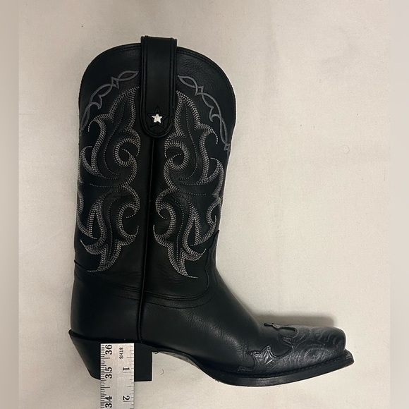 Tony Lama Womens (VF3033) Vaquero 11” Black Veil leather Cowgirl Boots Size 6B - Picture 13 of 14